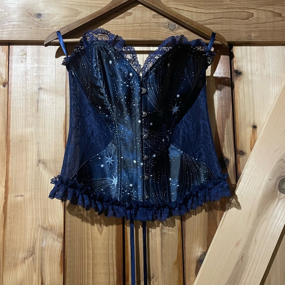Adore Me Midnight Blue Lace Corset